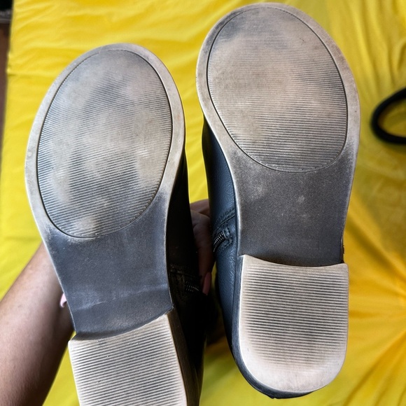 Rampage Black Knee High Riding Boots Women’s 8M Faux Leather Side Zip Straps - Picture 4 of 13